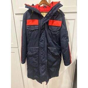 E&R Inc. Vintage Mens Navy Pilot Lined Parka Jacket Size S Made in Canada EVIn